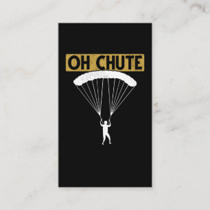 Carte De Visite Parachute Skydiver Amusant Adrénaline Lover