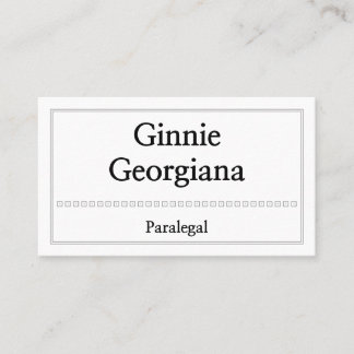 Carte de visite parajuridique simple et propre