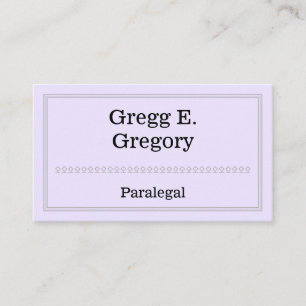 Carte de visite paralégal simple et moderne