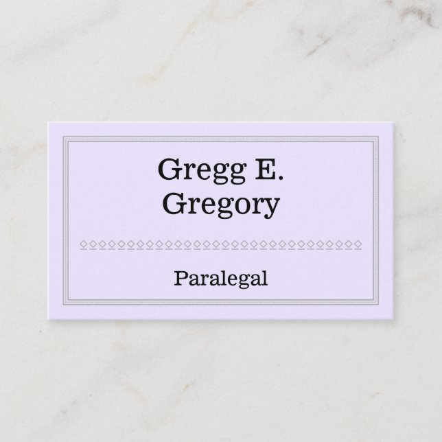 Carte de visite paralégal simple et moderne (Devant)