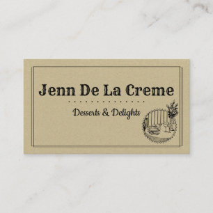 Carte De Visite Paramètre de la place vintage