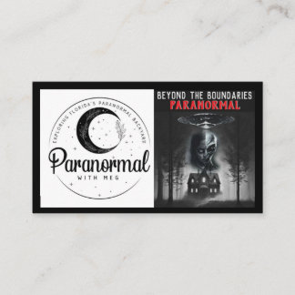 Carte De Visite Paranormal avec meg Horizontal avec photo