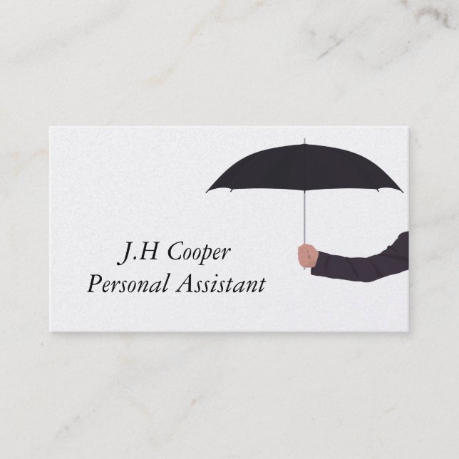 Carte De Visite Parapluie d'assistant personnel (Devant)