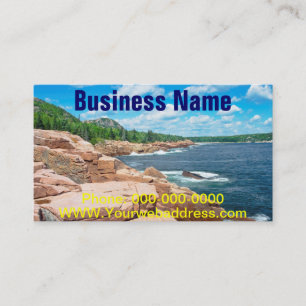 Carte De Visite Parc national Maine d'été d'Acadia rocheux de