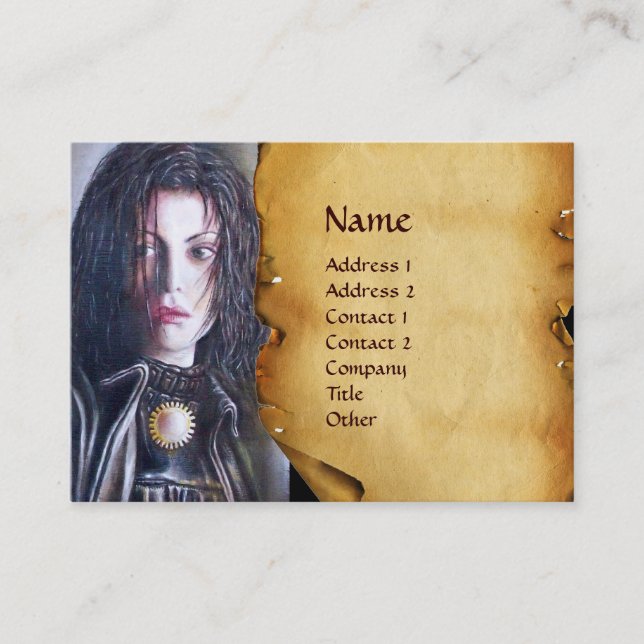 Carte De Visite Parchemin MAGDALEN (Devant)