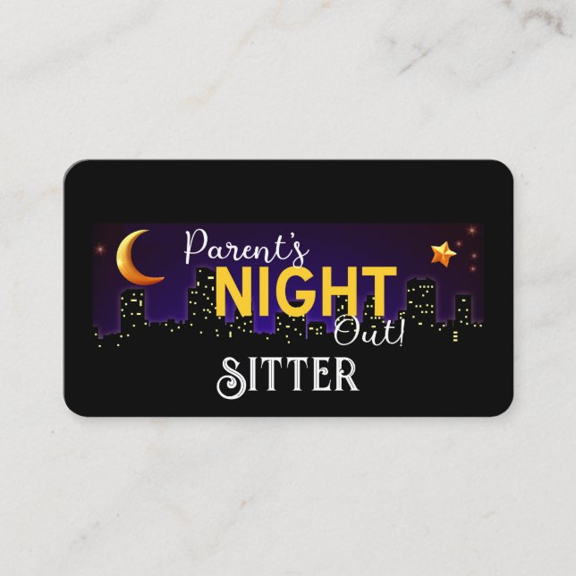 Carte De Visite Parent Night sitter (Devant)