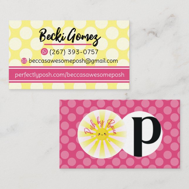 Carte De Visite Parfaitement Posh (Devant / Derrière)