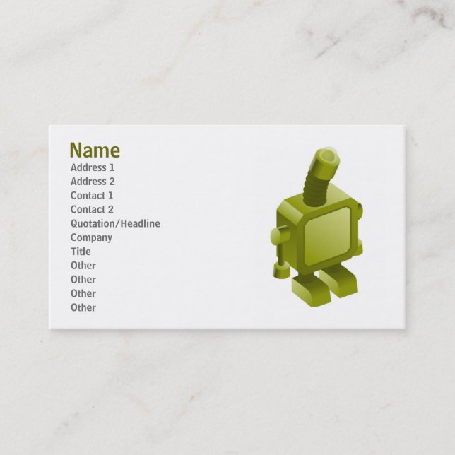 Carte De Visite Parfois les robots obtiennent le modèle triste de (Devant)