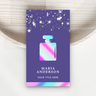Carte De Visite Parfum rose Pervent Gradient Bouteille de Parfum