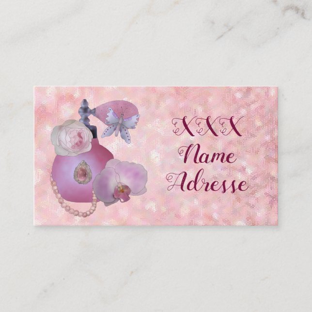 Carte De Visite Parfum Vintage (Devant)