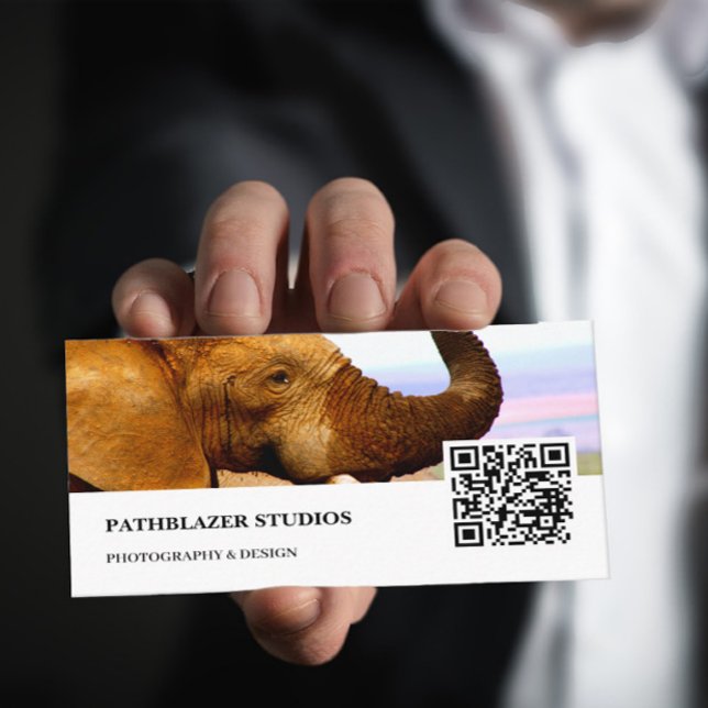 Carte De Visite Parfums d'éléphants | Photographie de la faune | (Créateur téléchargé)