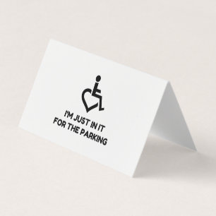 Carte De Visite Parking pour les personnes à mobilité réduite