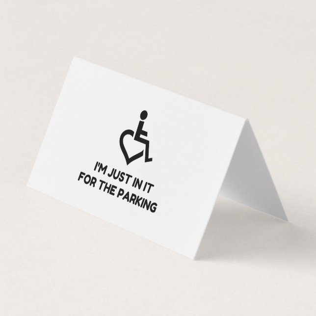 Carte De Visite Parking pour les personnes à mobilité réduite (Devant)