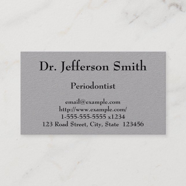 Carte de visite parodontiste personnalisable (Devant)