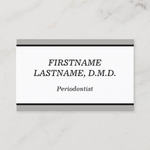 Carte de visite parodontiste traditionnel et ordin