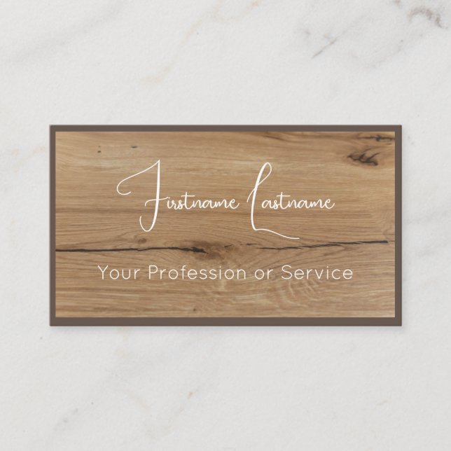 Carte De Visite Parquet 100% naturel en bois organique (Devant)