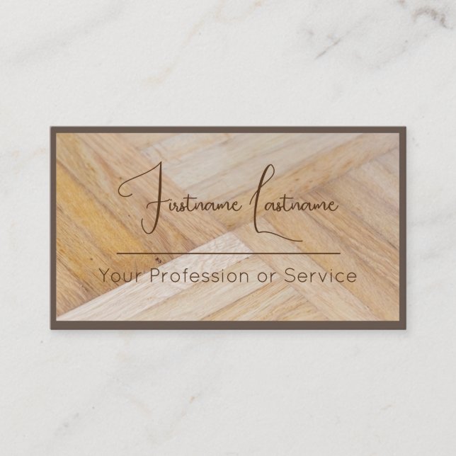 Carte De Visite Parquet 100% naturel en bois organique (Devant)