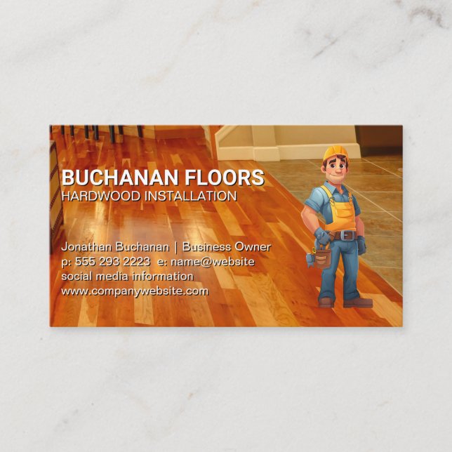 Carte De Visite Parquet | Carreaux | Entrepreneur général (Devant)