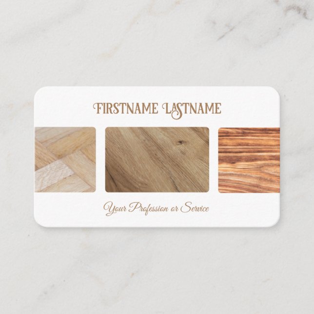 Carte De Visite Parquet de style naturel professionnel (Devant)