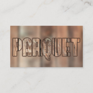 Carte De Visite parquet QR-Code au sol de style rustique en bois