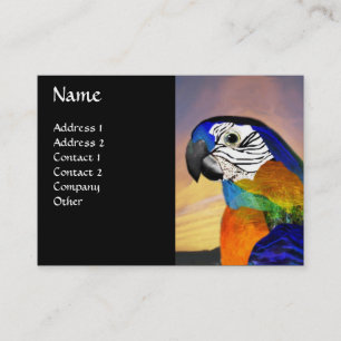 CARTE DE VISITE PARROS HYPER / BLEUE ARA