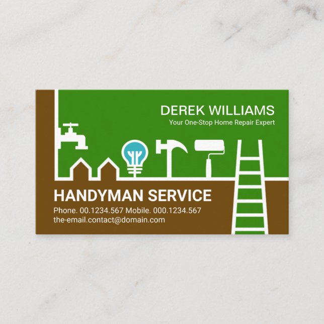 Carte De Visite Particulier Accueil Handyman Frontière Entrepreneu (Devant)