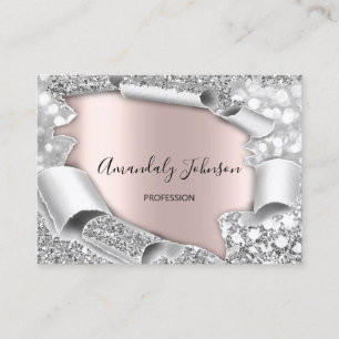 Carte De Visite Parties scintillant 3D Manifestation coiffeur ROSE