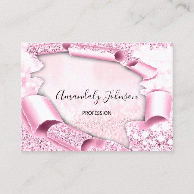 Carte De Visite parties scintillant 3D maquillage Événement Planne (Devant)