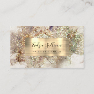 Carte de visite parties scintillant aquarelle