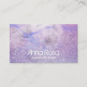 Carte De Visite *~* Parties scintillant Aquarelle Fleur Lavande Ma