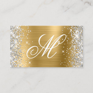 Carte De Visite Parties scintillant Argent brillant Or Foil fantai