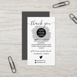 Carte De Visite Parties scintillant argent brosse logo commander m