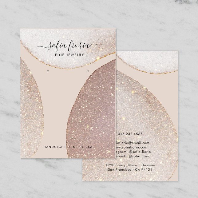 Carte De Visite Parties scintillant artistique Bijoux d'oreille Ca (Créateur téléchargé)