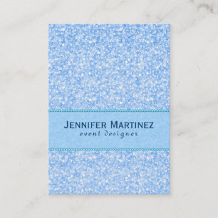 Carte De Visite Parties scintillant Bébé Bleu Et Motif Épercées