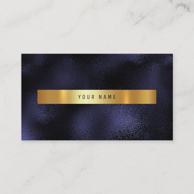 Carte De Visite Parties scintillant Blue Navy Vip Ombre (Devant)