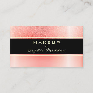 Carte De Visite Parties scintillant branchée Pink Gold Ombre