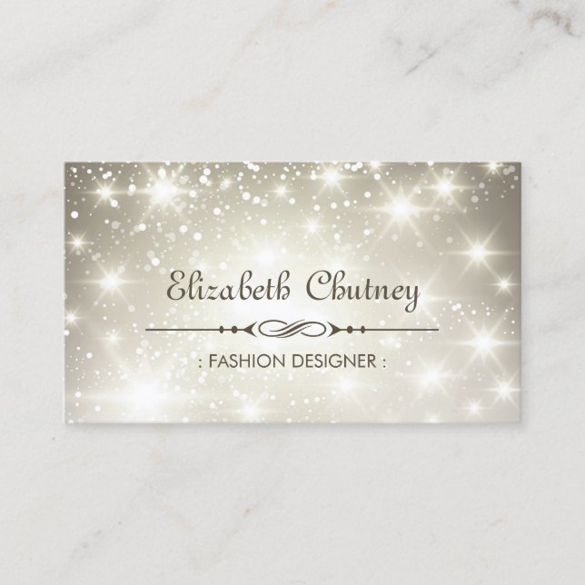 Carte De Visite Parties scintillant brillante et Sparkling Bokeh (Devant)