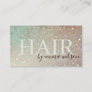 Carte De Visite Parties scintillant cheveux vert rose Aqua brillan