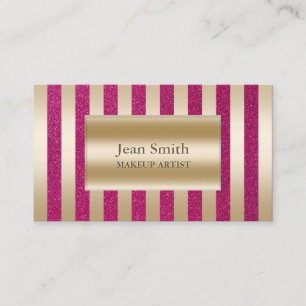 Carte De Visite Parties scintillant Chic Peintre De Maquillage Ros