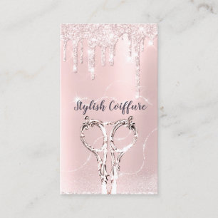 Carte De Visite Parties scintillant Coiffure Escisses de