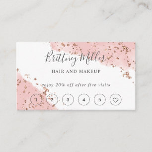 Carte De Visite Parties scintillant couleur rose Aquarelle Loyauté