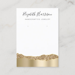Carte De Visite Parties scintillant d'affichage de bijoux Gold Foi