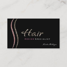Carte de visite Parties scintillant de cheveux ros