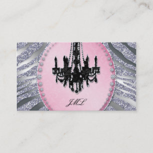 Carte De Visite Parties scintillant de l'agent immobilier de lustr