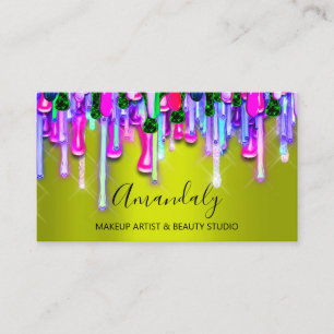 Carte De Visite Parties scintillant de maquillage 3D Parties scint