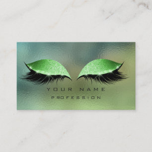 Carte De Visite Parties scintillant de maquillage Cali Green Green