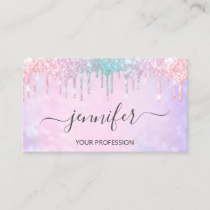 Carte De Visite Parties scintillant de maquillage clouer les cheve