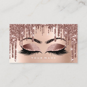 Carte De Visite Parties scintillant de maquillage, coups de fouet,