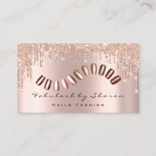 Carte De Visite Parties scintillant de maquillage des clous de maq
