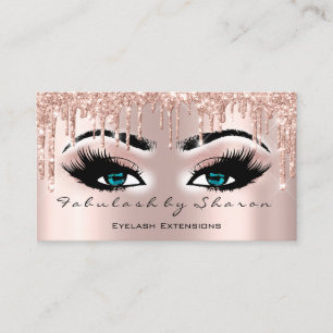Carte De Visite Parties scintillant de maquillage des yeux bleus L